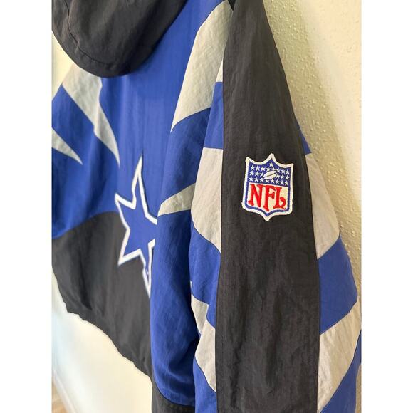 Vintage Dallas Cowboys Apex One NFL Pro Line Puffer Jacket Hood Big Star XL - Picture 8 of 16